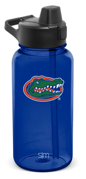 Collegiate Plastic Summit Water Bottle with Simple Flip Straw Lid