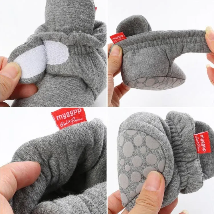 0-1 Year Old Spring and Autumn Knitted Baby Shoes Warm Toddler Cotton Shoes, Size:Inner Length 13cm(White Stars)