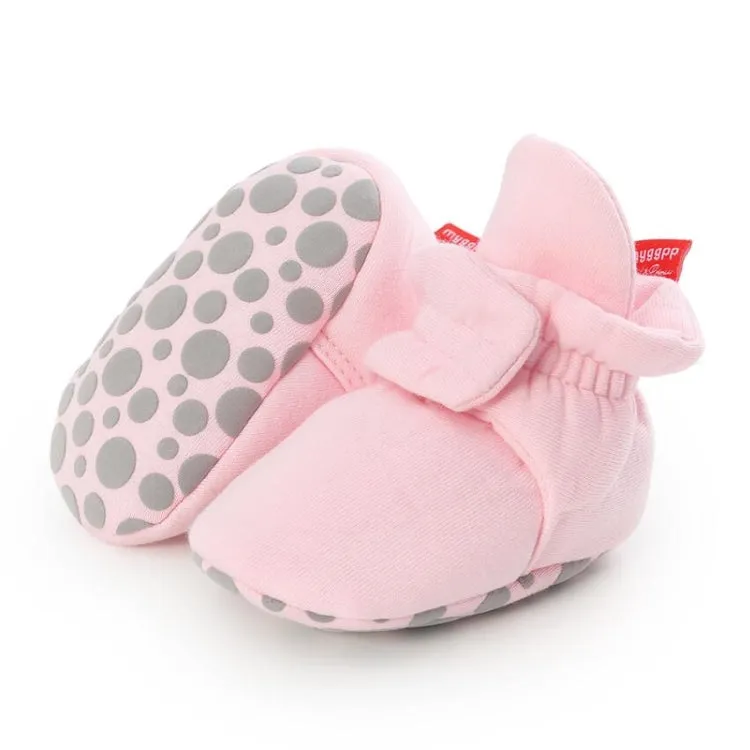 0-1 Year Old Spring and Autumn Knitted Baby Shoes Warm Toddler Cotton Shoes, Size:Inner Length 13cm(White Stars)