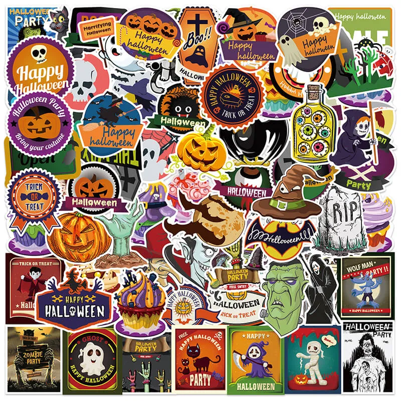 100 Pcs Halloween Themed Multi-Purpose Stickers