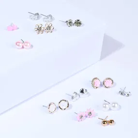 12 Pairs Charming Ears Studs/Tops For Girls