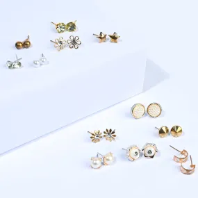 12 Pairs Charming Ears Studs/Tops For Girls