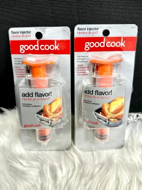 (2 Pack) Good Cook Flavor Injector Marinade Syringe Meat Poultry Turkey Chicken