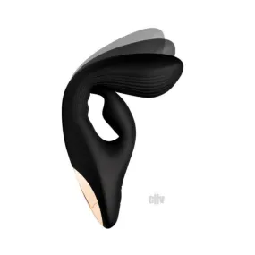 7x Bendable Silicone Rabbit Vibrator - Black