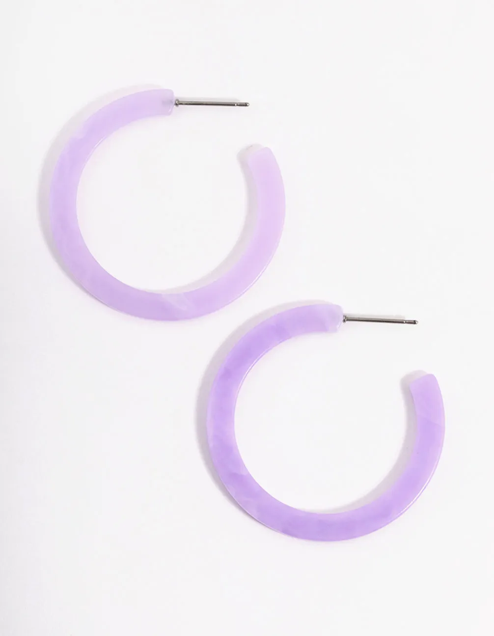 Acrylic Marbled Large Hoop Earrings