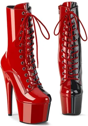 ADORE-1040TT [Red/Black Patent] | PLATFORM BOOTS [IN STOCK]**