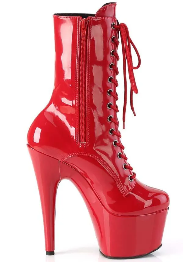 ADORE-1040TT [Red/Black Patent] | PLATFORM BOOTS [PREORDER]