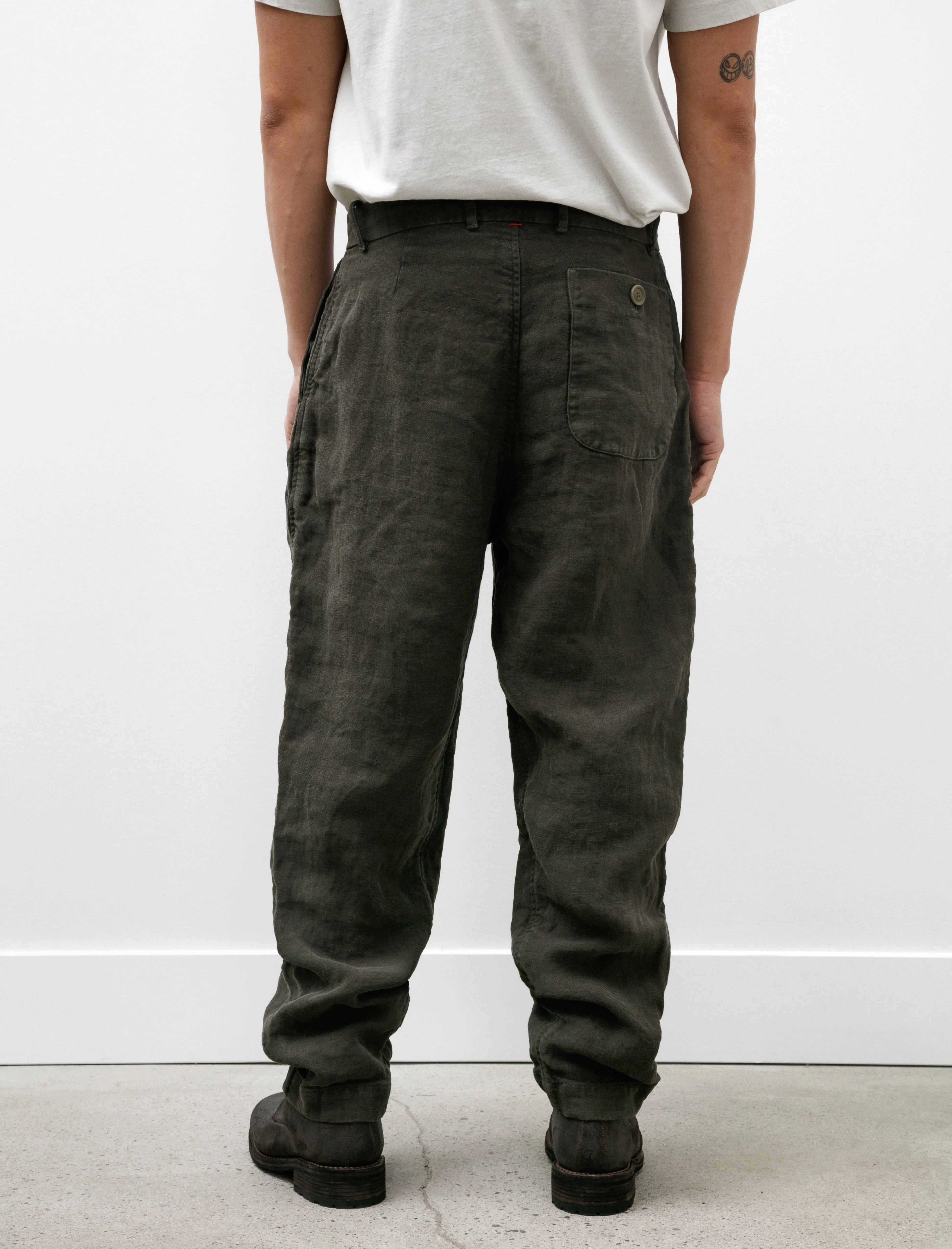 Ah Pant Hard Linen Khaki