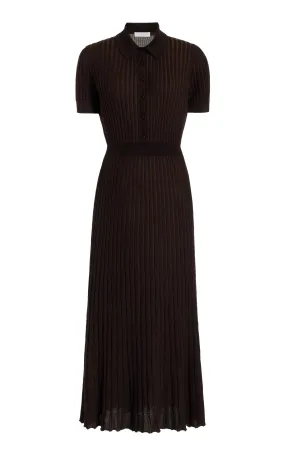 Amor Knit Dress in Chocolate Cashmere Silk