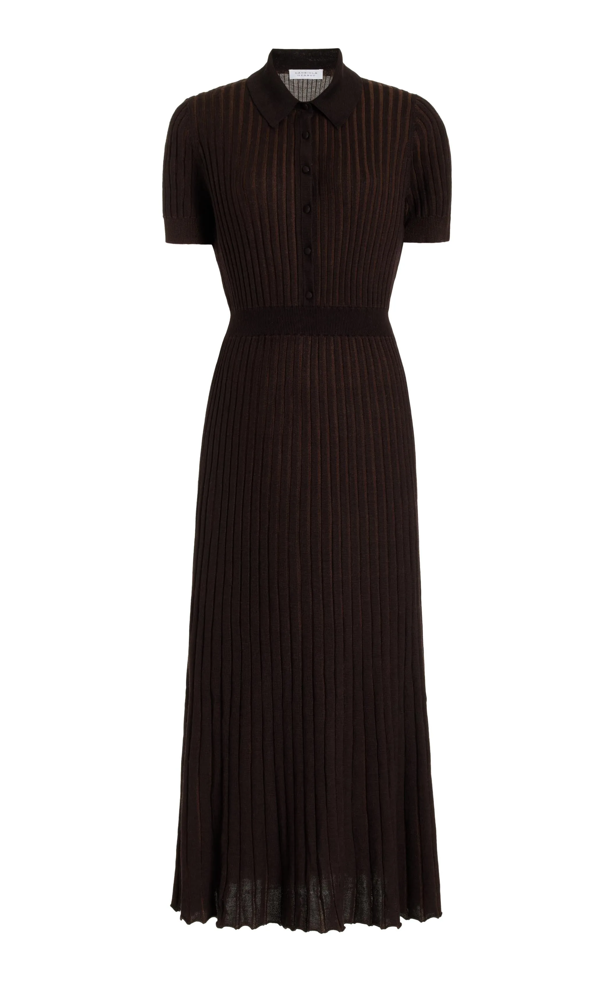 Amor Knit Midi Dress in Chocolate Cashmere Silk