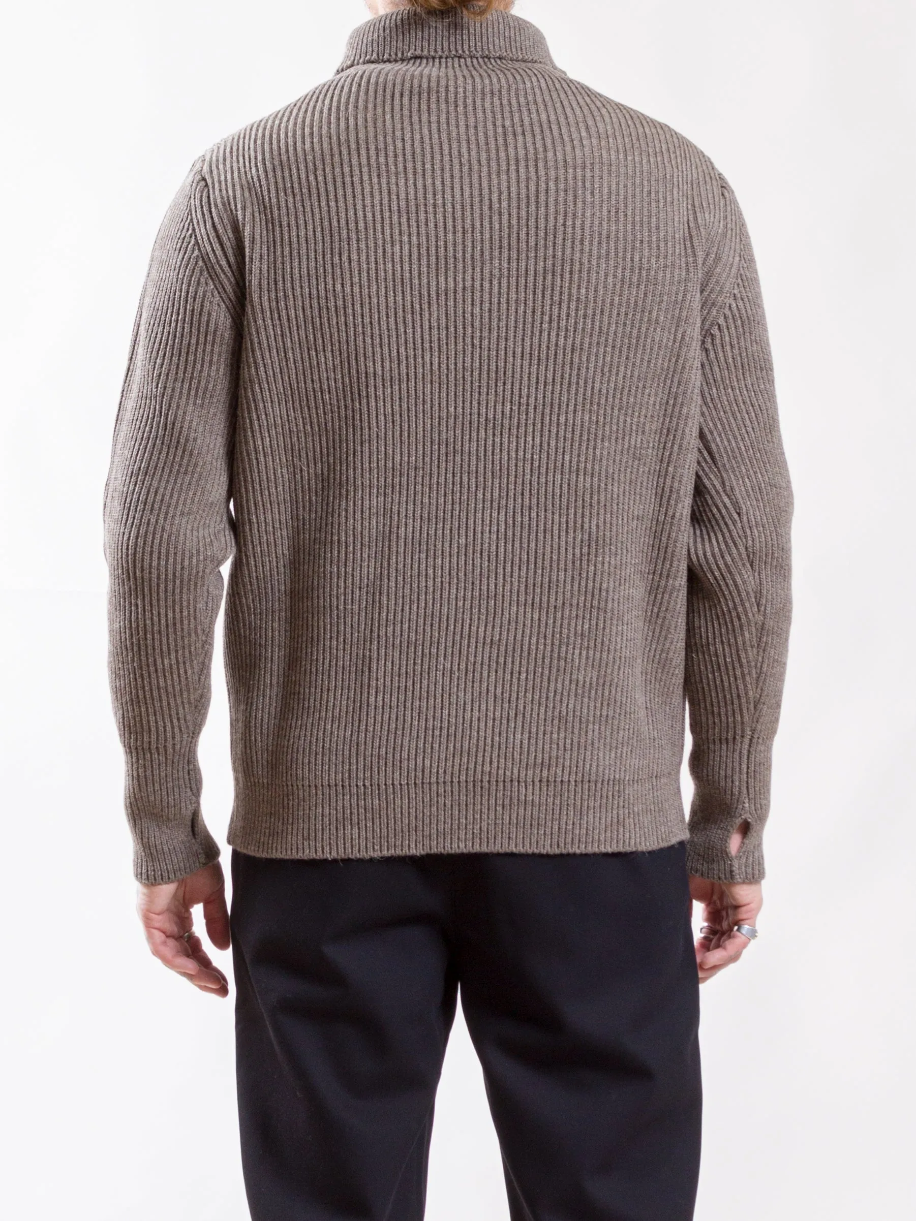 Andersen-Andersen, Navy Turtleneck, Natural Taupe