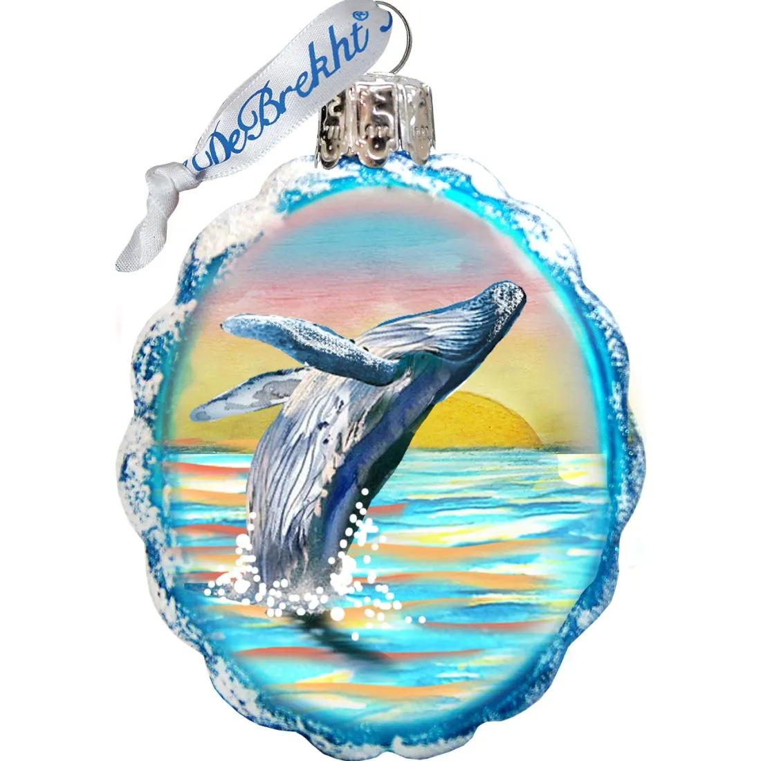 At the Sea Mercury Glass Ornaments Set of 3 by G. DeBrekht - Coastal Holiday Décor - 770134S3