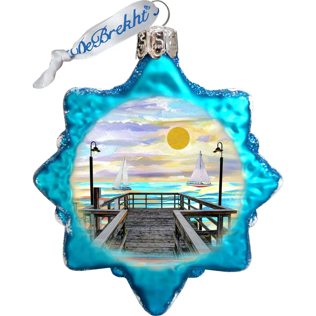 At the Sea Mercury Glass Ornaments Set of 3 by G. DeBrekht - Coastal Holiday Décor - 770134S3