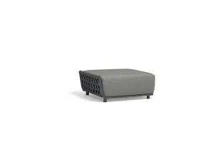 Ayla Ottoman in Dark Grey