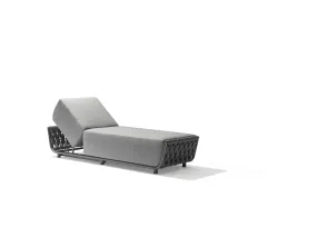 Ayla Outdoor Chaise Lounge  in Dark Grey