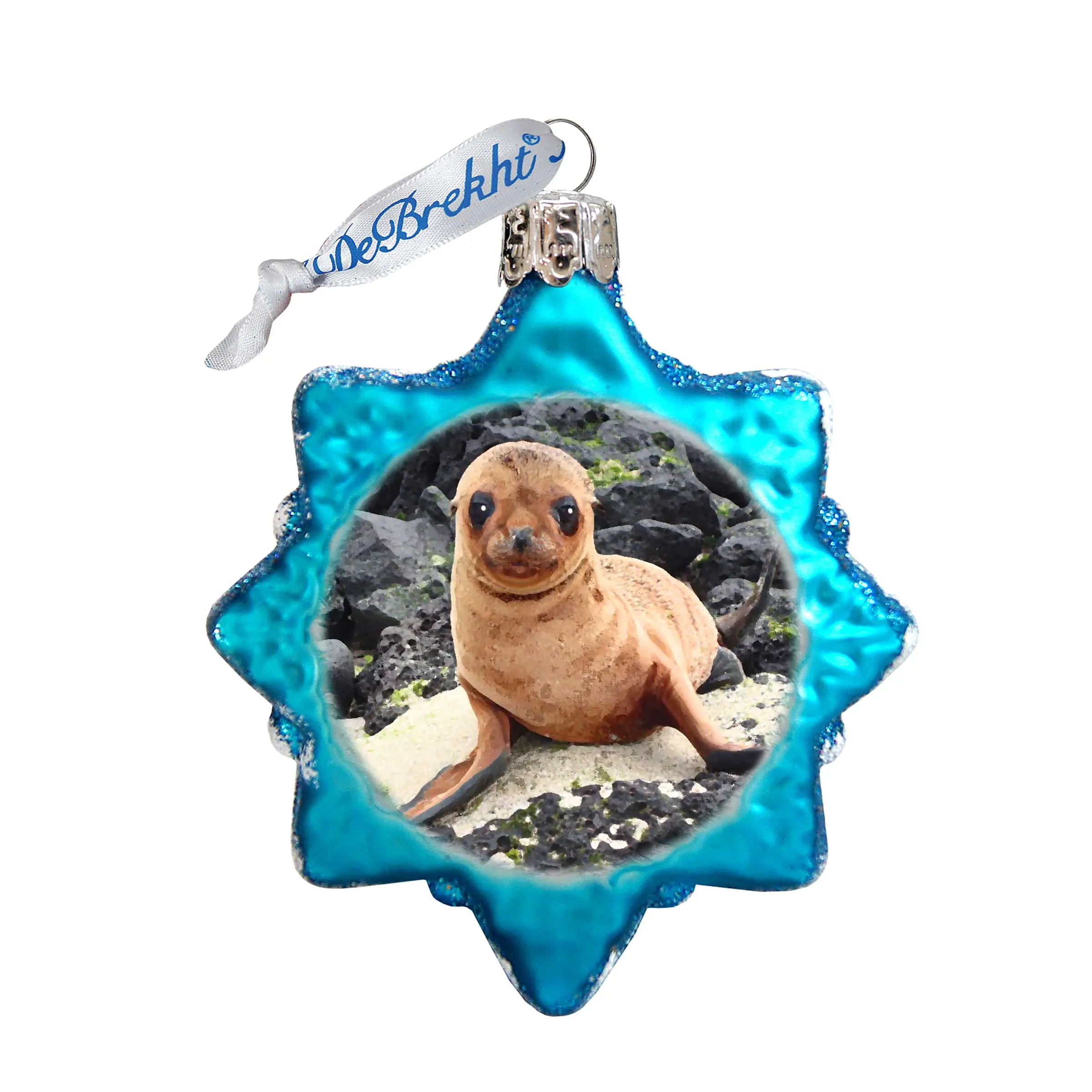 Baby Seal Mercury Glass Ornament by G. DeBrekht - Coastal Holiday Décor - 775488