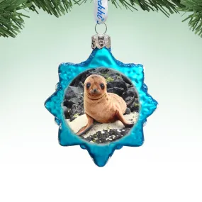 Baby Seal Mercury Glass Ornament by G. DeBrekht - Coastal Holiday Décor - 775488