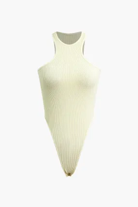 Basic Solid Ribbed Bodysuit