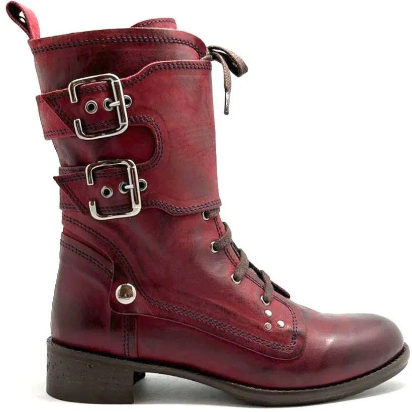 Bon Amie -lace up ankle boot Wine