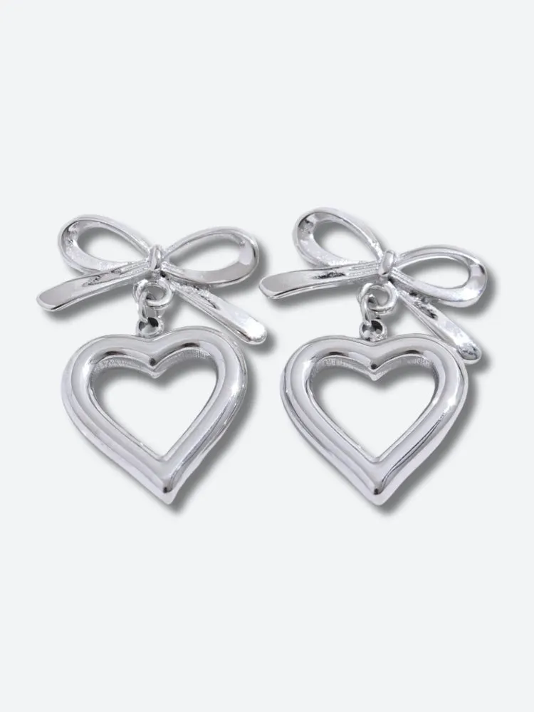 Bow & Heart Earrings