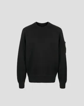 Brushed & Emerized Diagonal Fleece Lens Sweatshirt Black