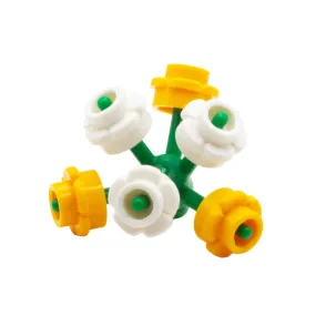 Bunch of Mixed Yellow/orange and White LEGO Flowers - Minifigure Accessory