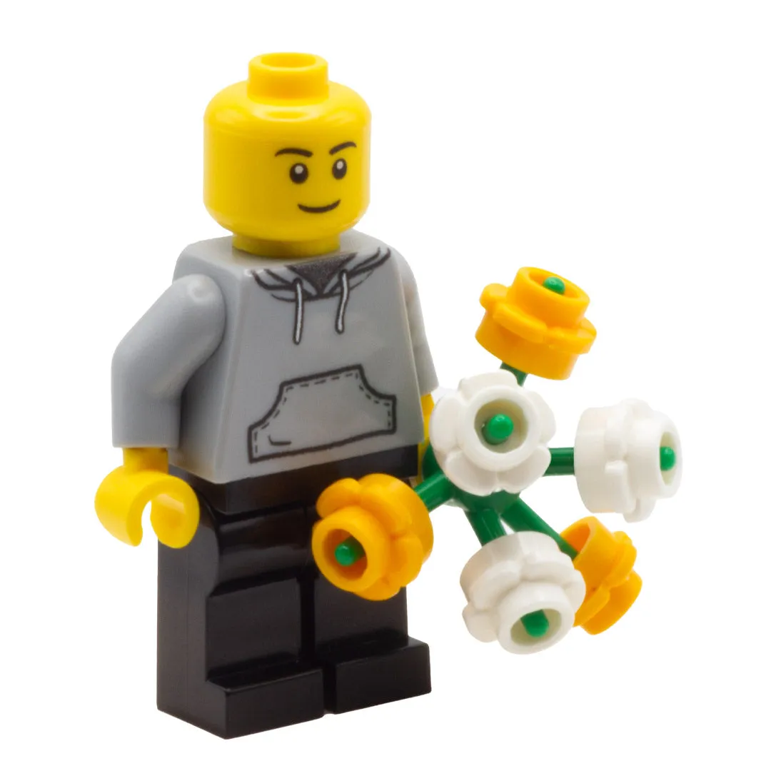 Bunch of Mixed Yellow/orange and White LEGO Flowers - Minifigure Accessory