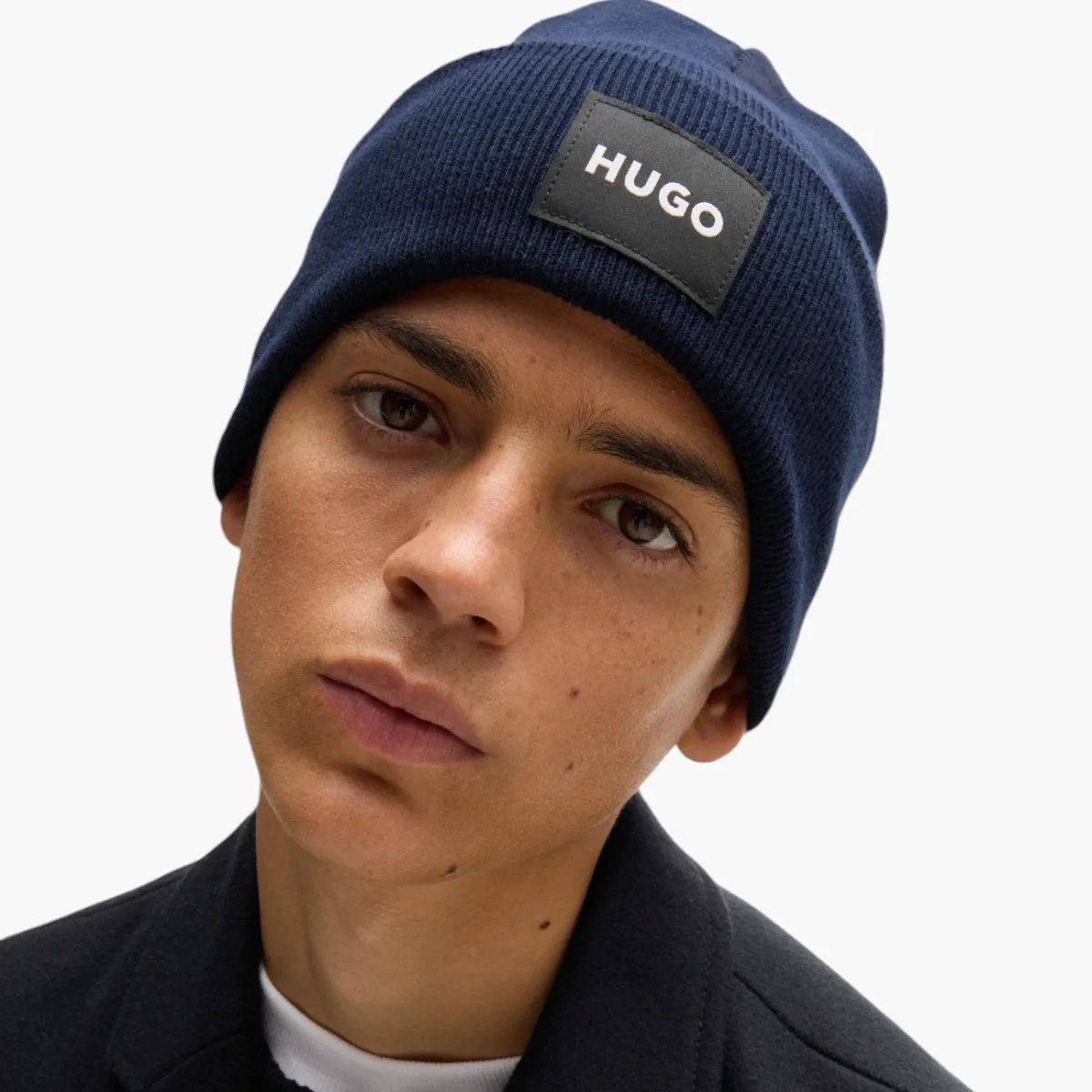 Cotton Beanie Hat With Logo Label