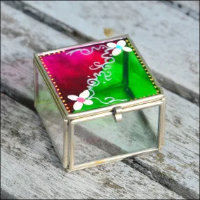 Daisy Stained Glass Jewellery Box - Medium Size