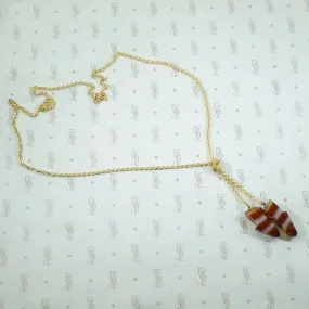 Dancing Vintage Agate Shoes Necklace