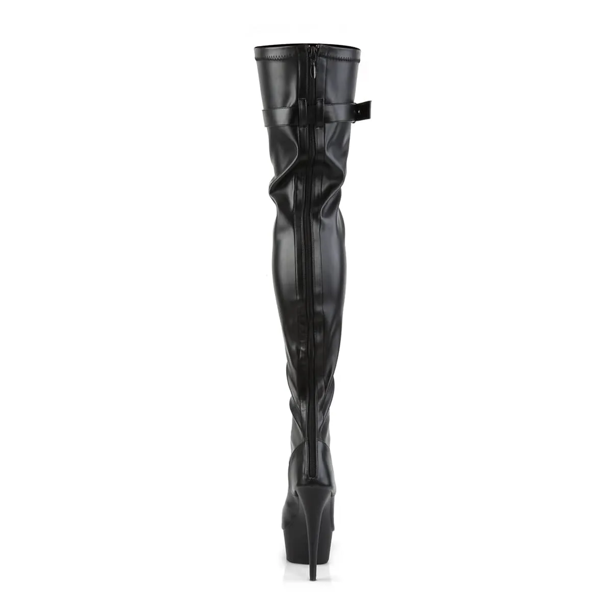 DELIGHT-3025 Black Thigh High Boots