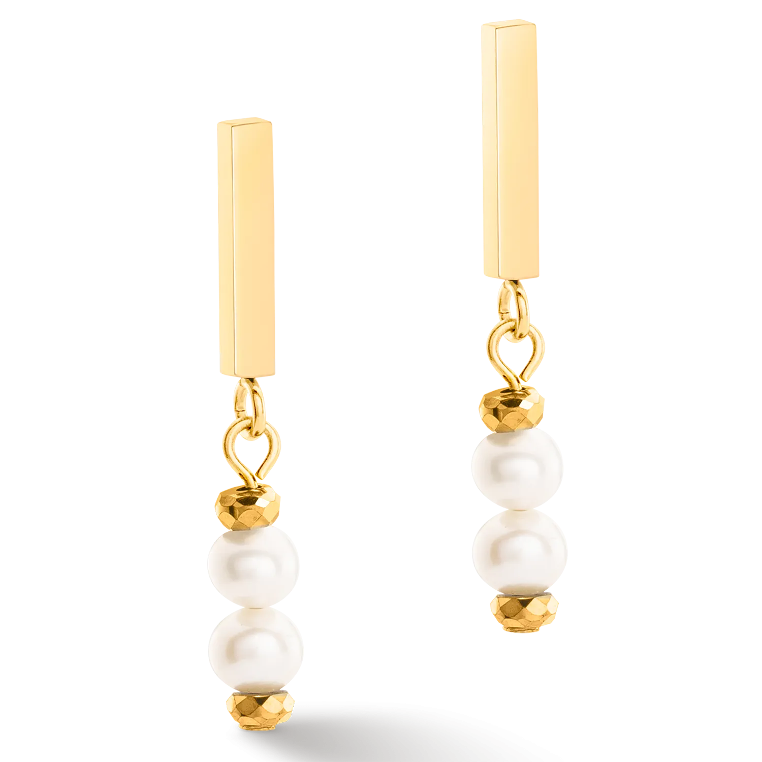 Earrings Shape Shifter Freshwater Pearls gold