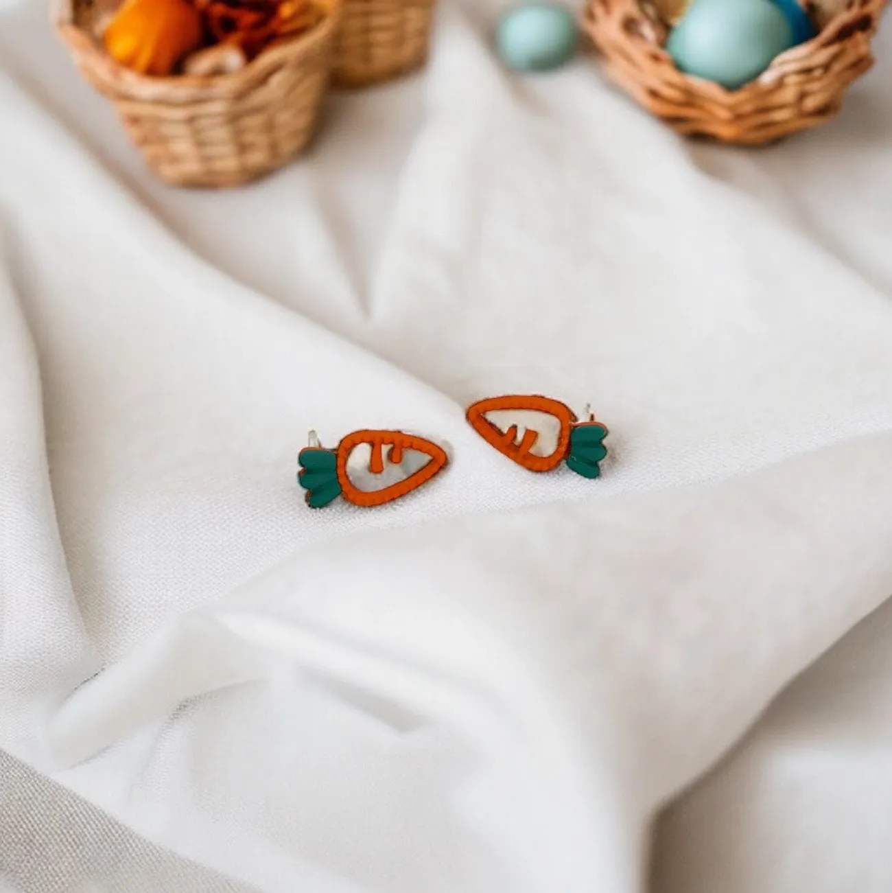 Easter Studs - Carrot Studs, Happy Easter, Easter Bunny, Easter Accessories, Easter Egg, Easter Accessories, Easter Basket, Easter Earrings