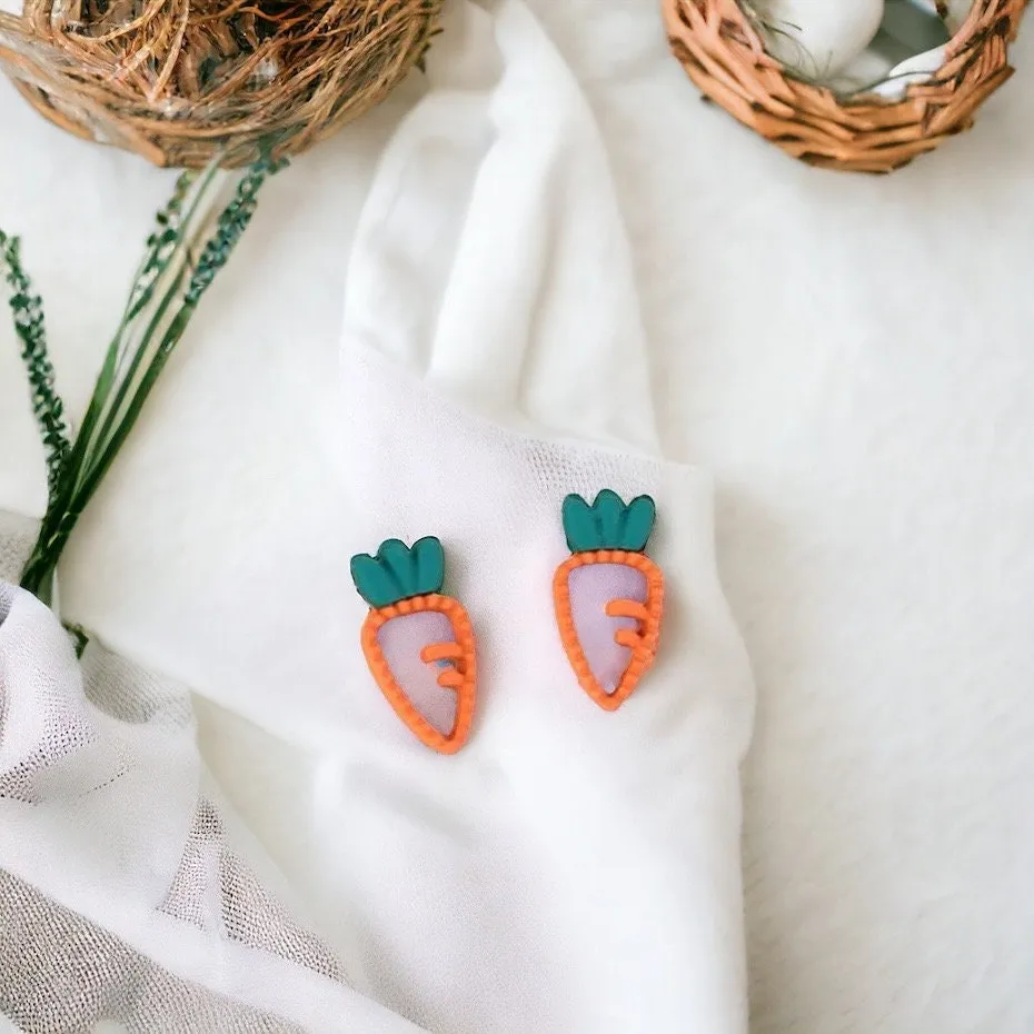 Easter Studs - Carrot Studs, Happy Easter, Easter Bunny, Easter Accessories, Easter Egg, Easter Accessories, Easter Basket, Easter Earrings