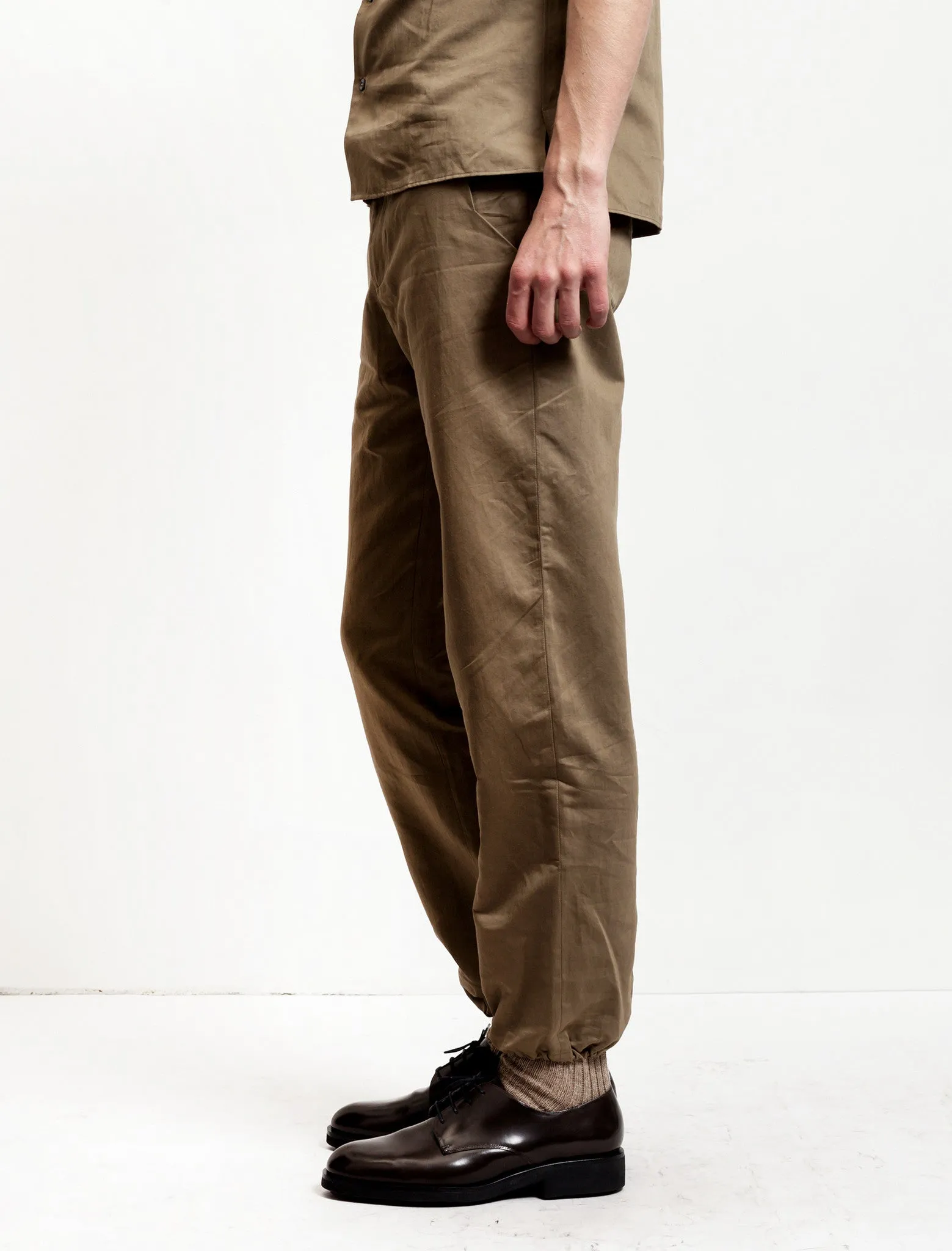 Elasticated Cuff Trouser Khaki