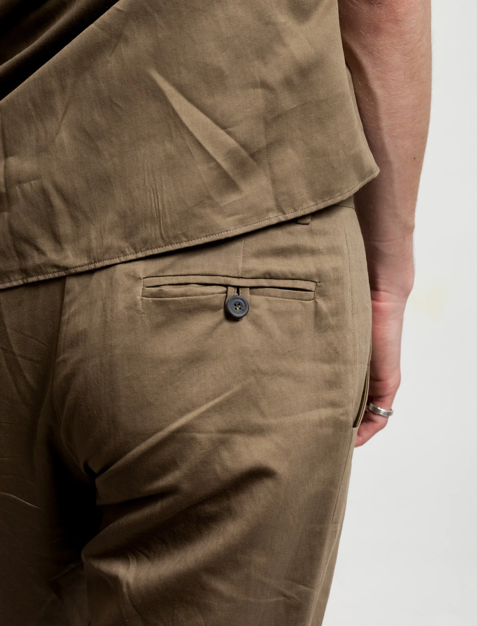 Elasticated Cuff Trouser Khaki