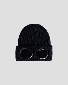 Extra Fine Merino Wool Goggle Beanie Black