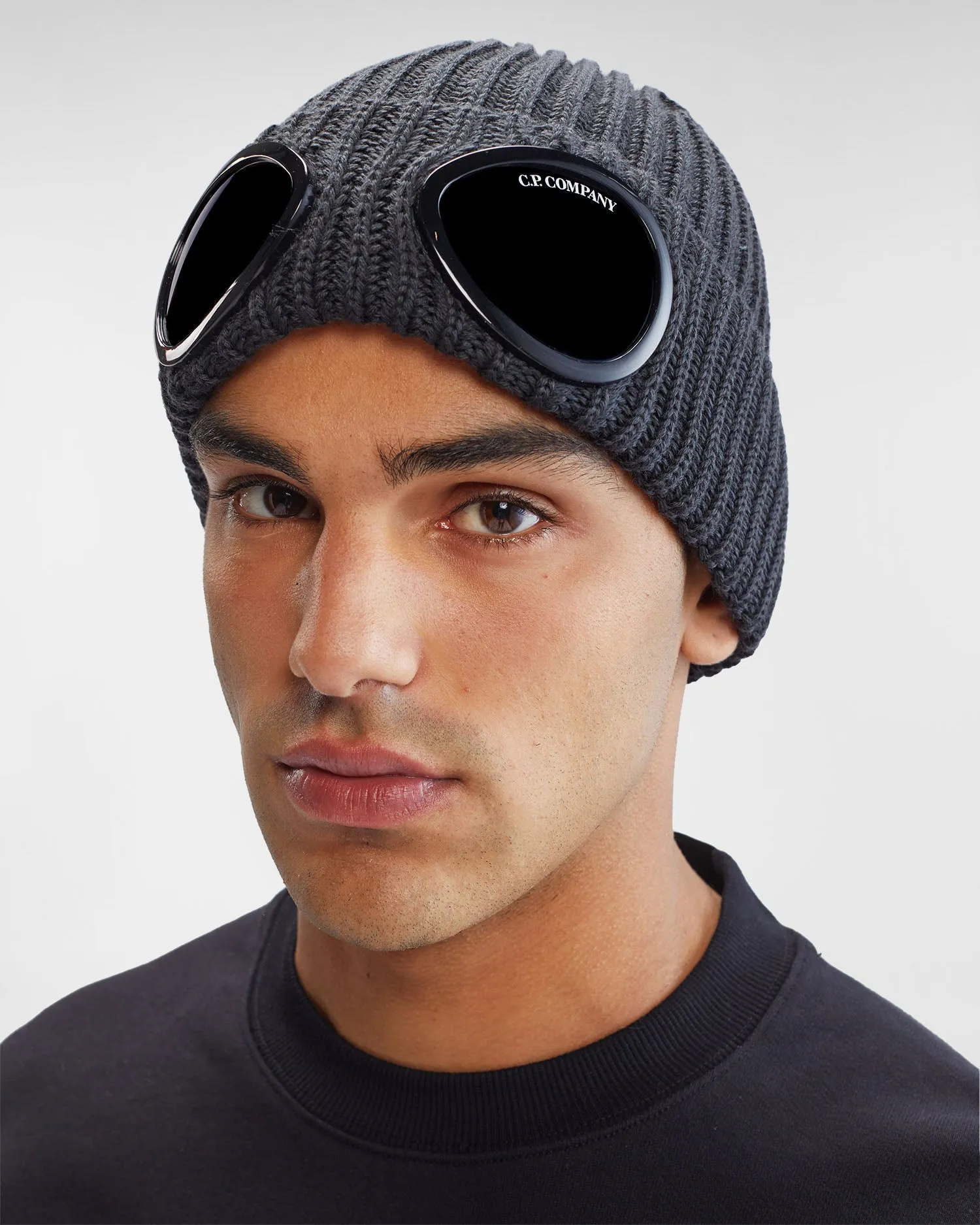 Extra Fine Merino Wool Goggle Beanie Forged Iron