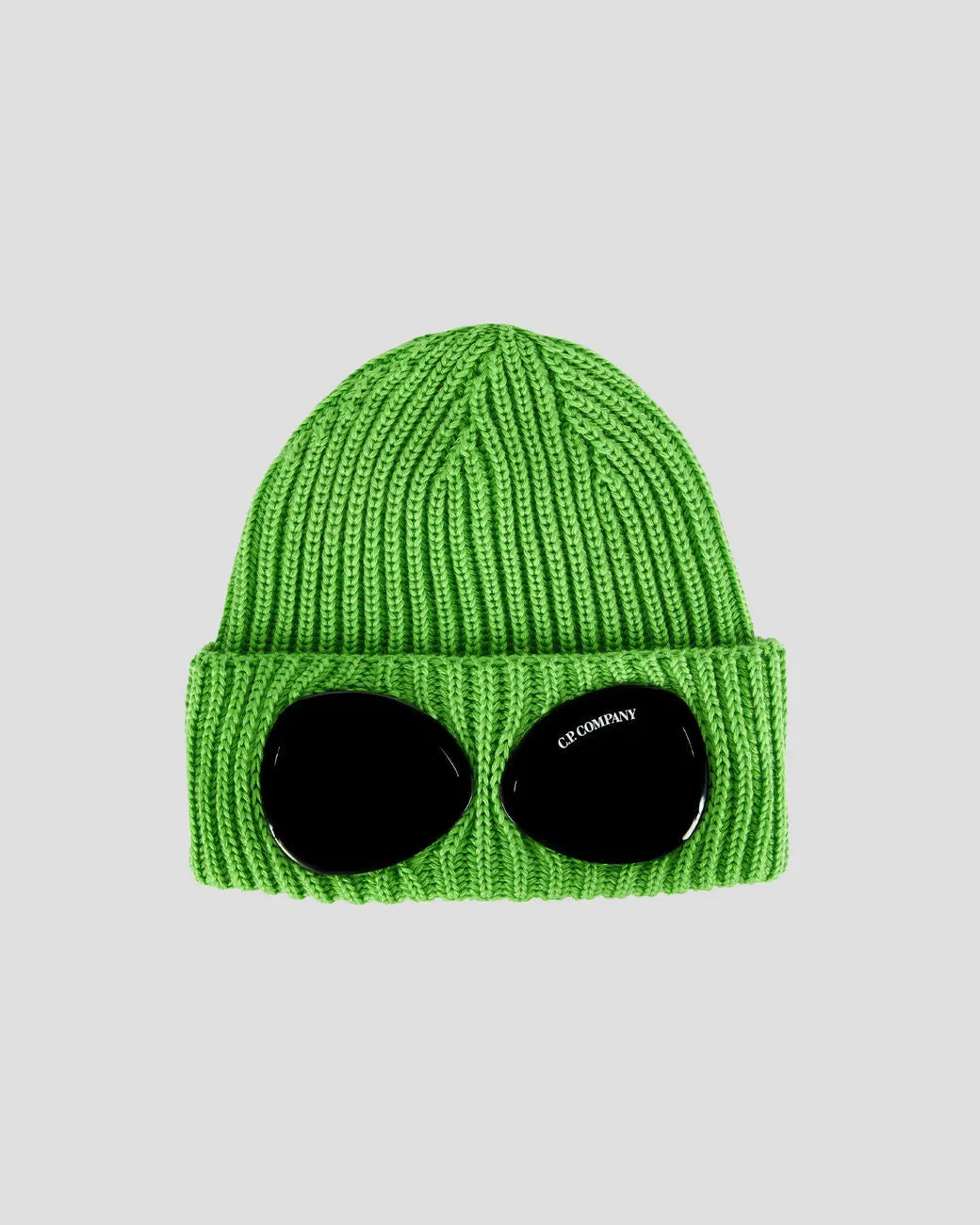 Extra Fine Merino Wool Goggle Beanie Green