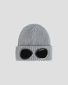 Extra Fine Merino Wool Goggle Beanie Grey Melange