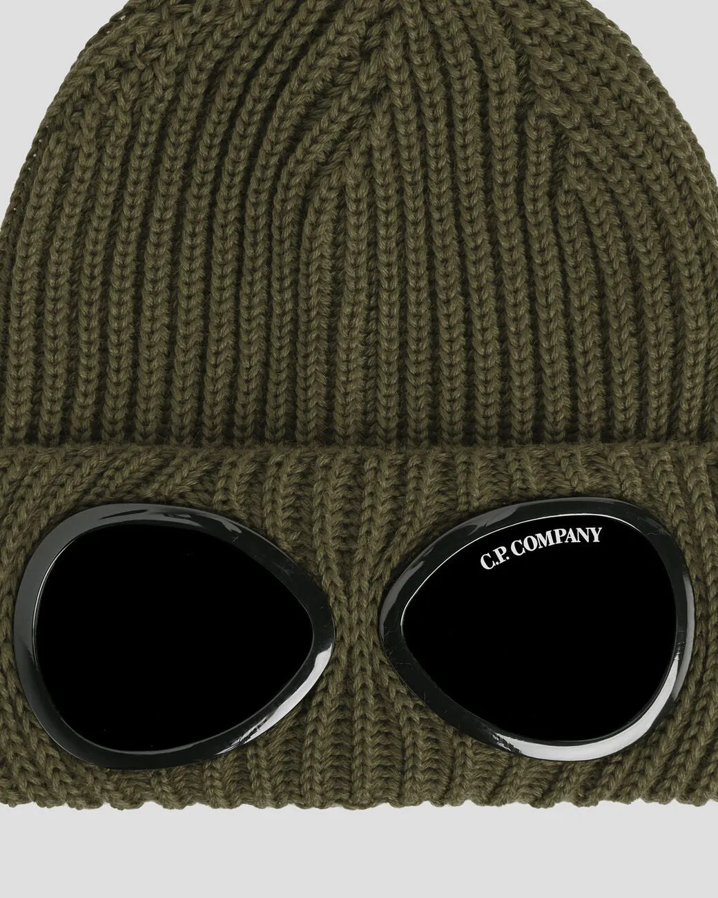 Extra Fine Merino Wool Goggle Beanie Ivy Green