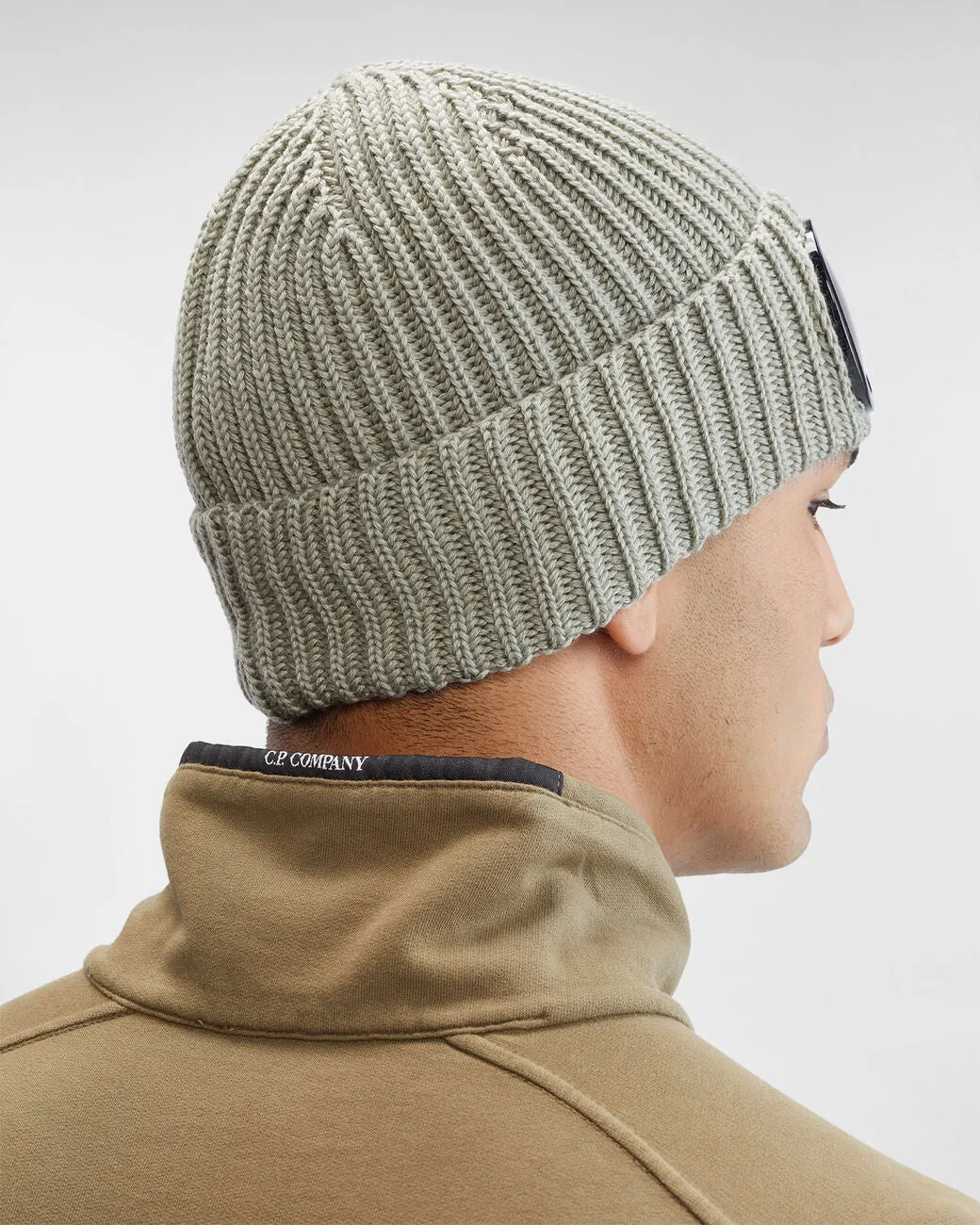 Extra Fine Merino Wool Goggle Beanie Silver Sage