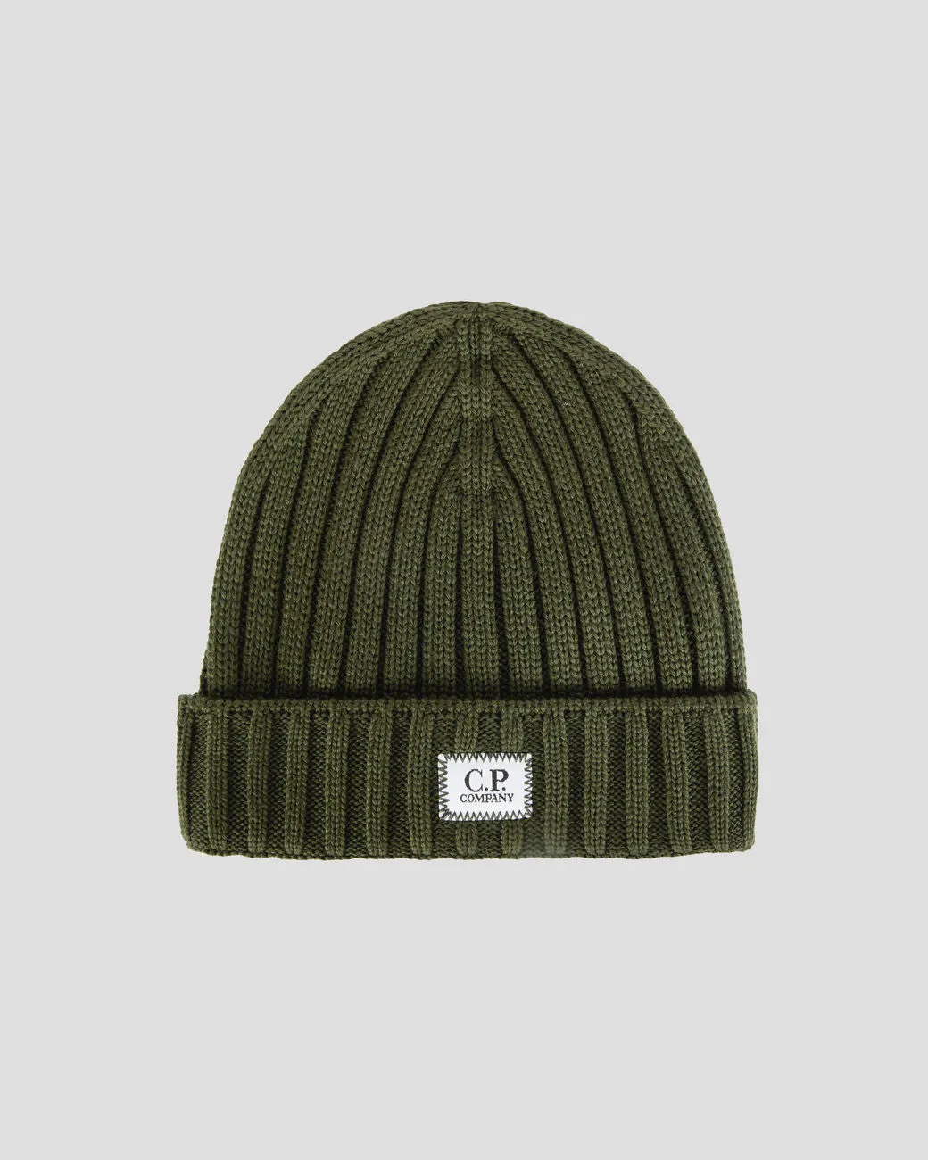 Extra Fine Merino Wool Logo Beanie IVY Green