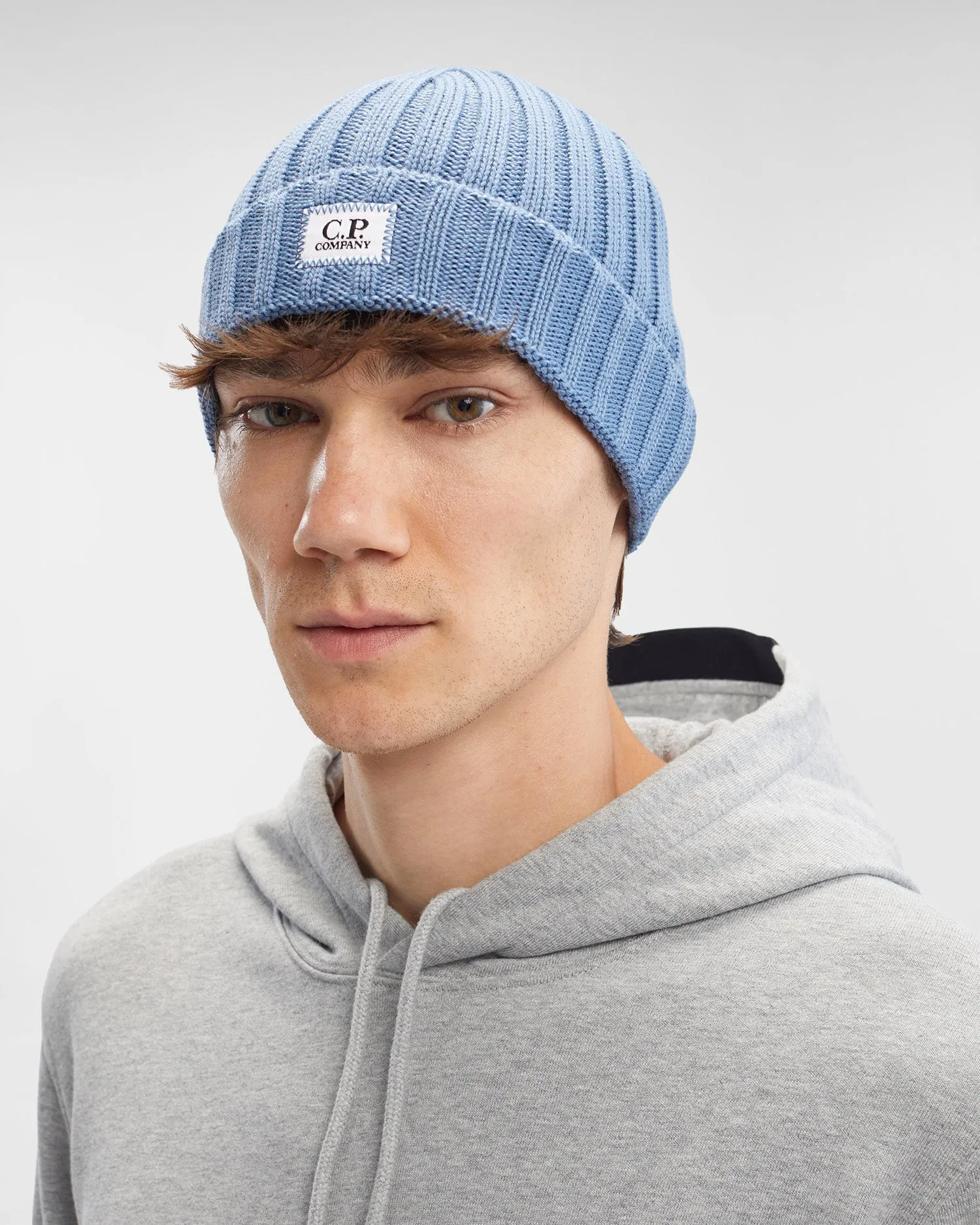 Extra Fine Merino Wool Logo Beanie Riviera