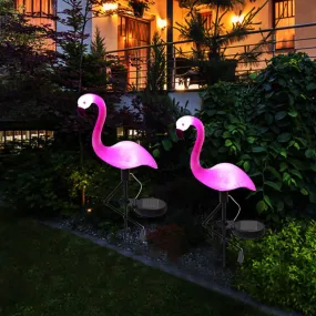 Flamingo Lawn Solar Lamp, Solar Garden Light Solar Yard Lights Waterproof Led Light Outdoor Solar Light for Garden Decorative