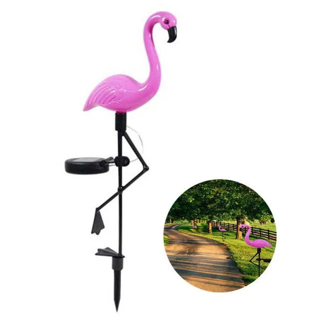 Flamingo Lawn Solar Lamp, Solar Garden Light Solar Yard Lights Waterproof Led Light Outdoor Solar Light for Garden Decorative