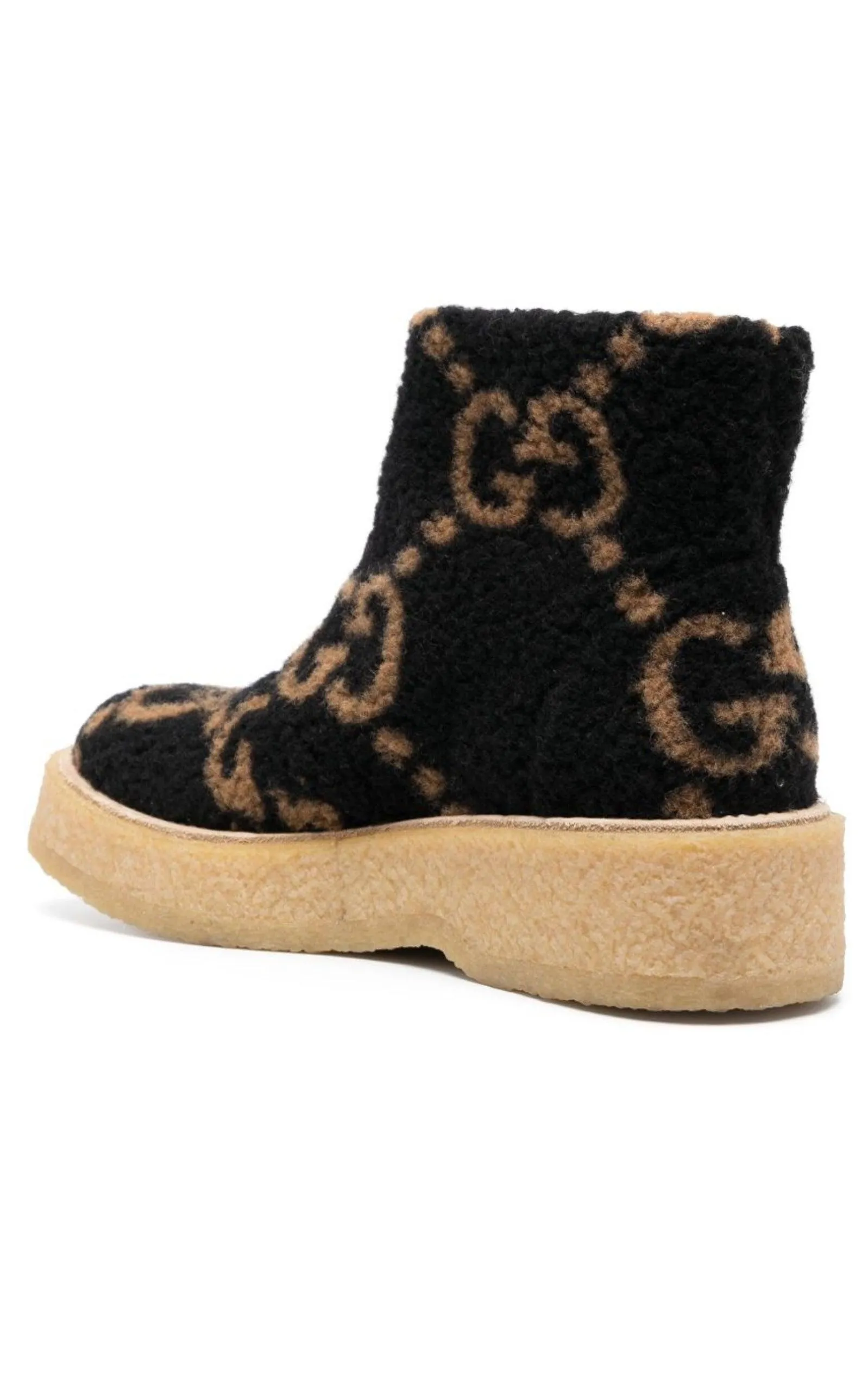 GG Wool-effect Ankle Boots