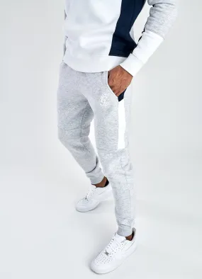 GK Mindfield Tracksuit Bottoms - Snow Marl/White/Navy