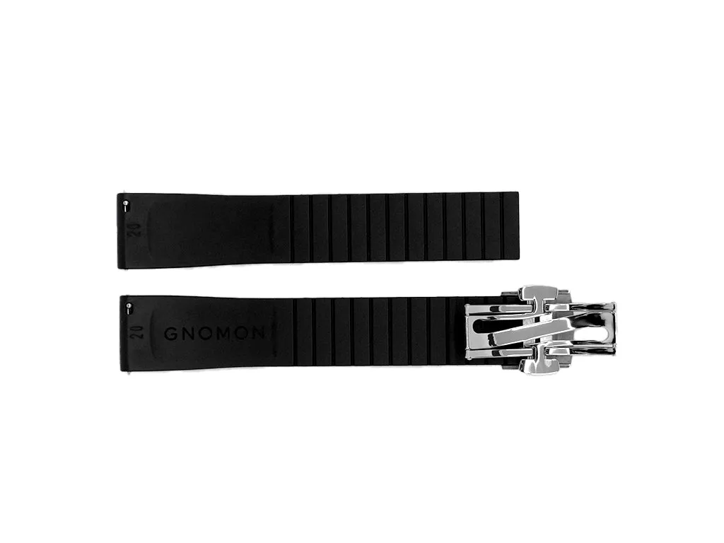 Gnomon FKM Rubber Strap Black