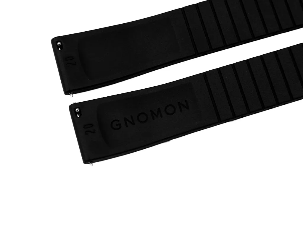 Gnomon FKM Rubber Strap Black